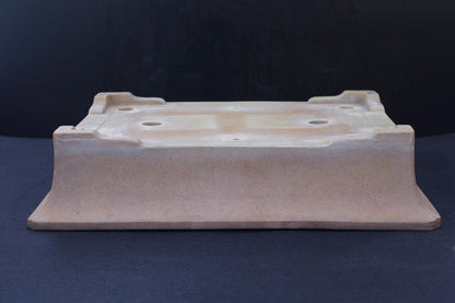 Bonsai Pot Tokoname Aiba Koyo Unglazed Rectangular Width 49.0 cm (19.29 in.) Large