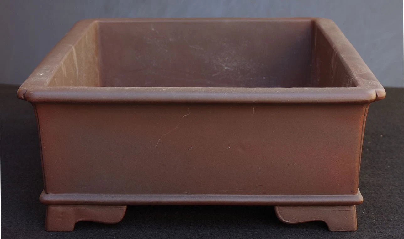 Bonsai Pot Tokoname Senkoen Unglazed Rectangular Width 47.0 cm (18.5 in.) Large
