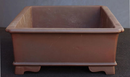 Bonsai Pot Tokoname Senkoen Unglazed Rectangular Width 47.0 cm (18.5 in.) Large