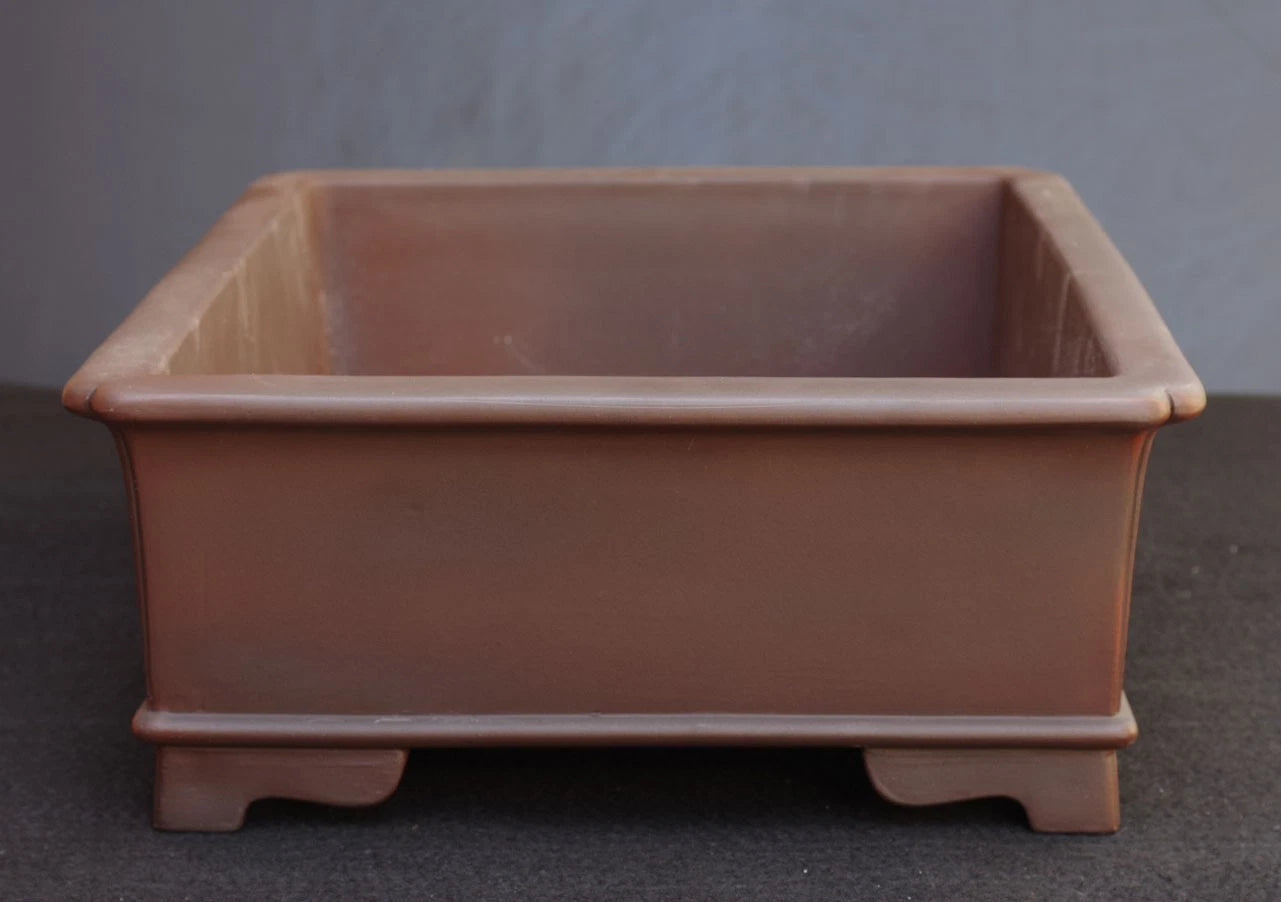 Bonsai Pot Tokoname Senkoen Unglazed Rectangular Width 47.0 cm (18.5 in.) Large