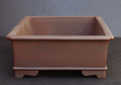 Bonsai Pot Tokoname Senkoen Unglazed Rectangular Width 47.0 cm (18.5 in.) Large