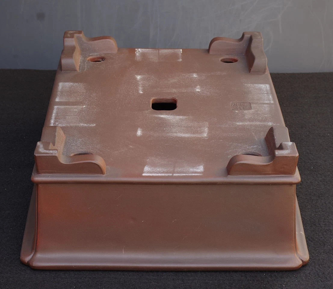 Bonsai Pot Tokoname Senkoen Unglazed Rectangular Width 47.0 cm (18.5 in.) Large