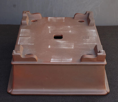 Bonsai Pot Tokoname Senkoen Unglazed Rectangular Width 47.0 cm (18.5 in.) Large