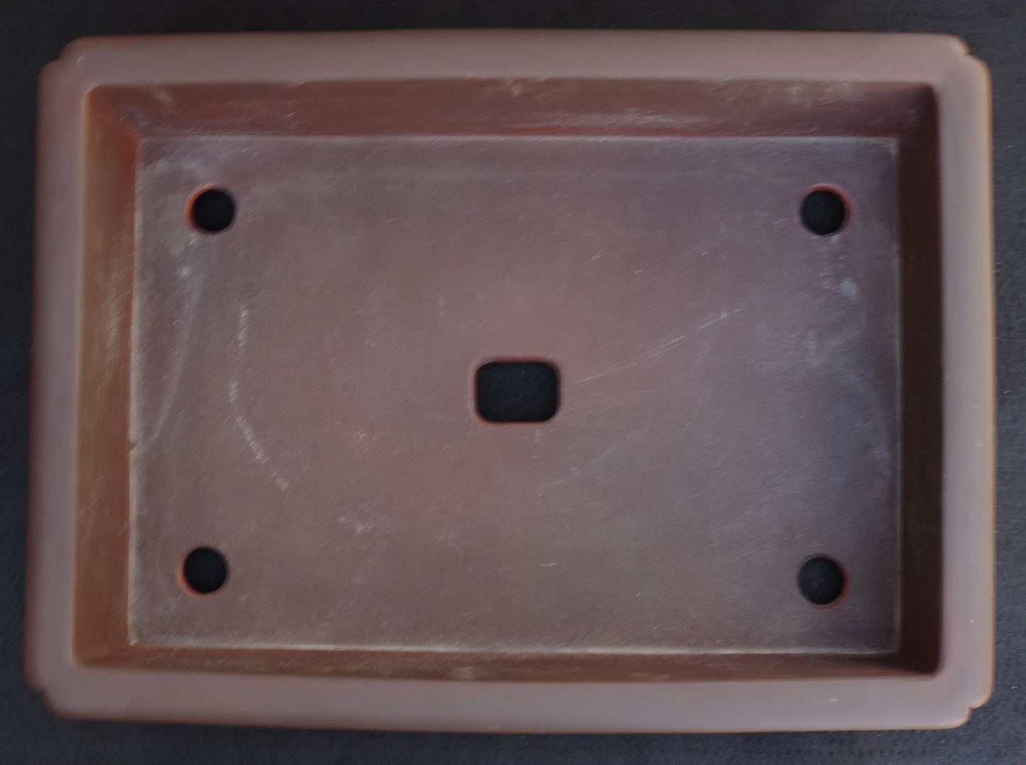 Bonsai Pot Tokoname Senkoen Unglazed Rectangular Width 47.0 cm (18.5 in.) Large