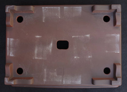 Bonsai Pot Tokoname Senkoen Unglazed Rectangular Width 47.0 cm (18.5 in.) Large