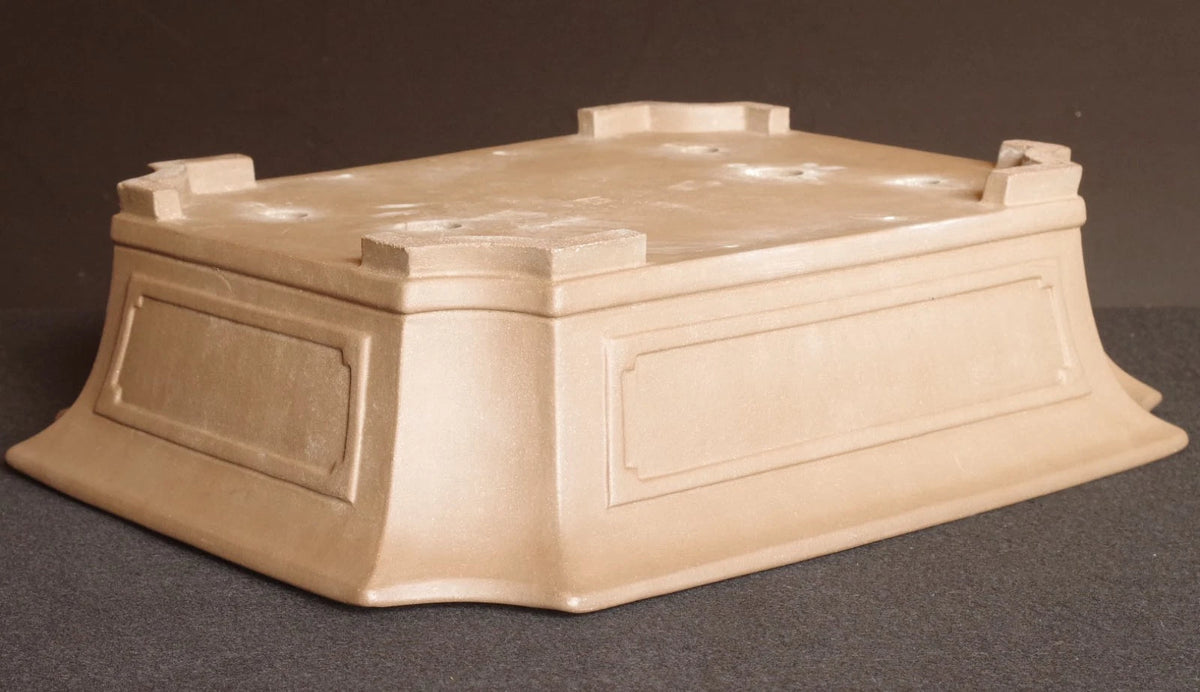 Chinese Bonsai Pot SHU HOZAN Unglazed Rectangular Width 51.2 cm (20.16 in.) Extra Large IRIMADO