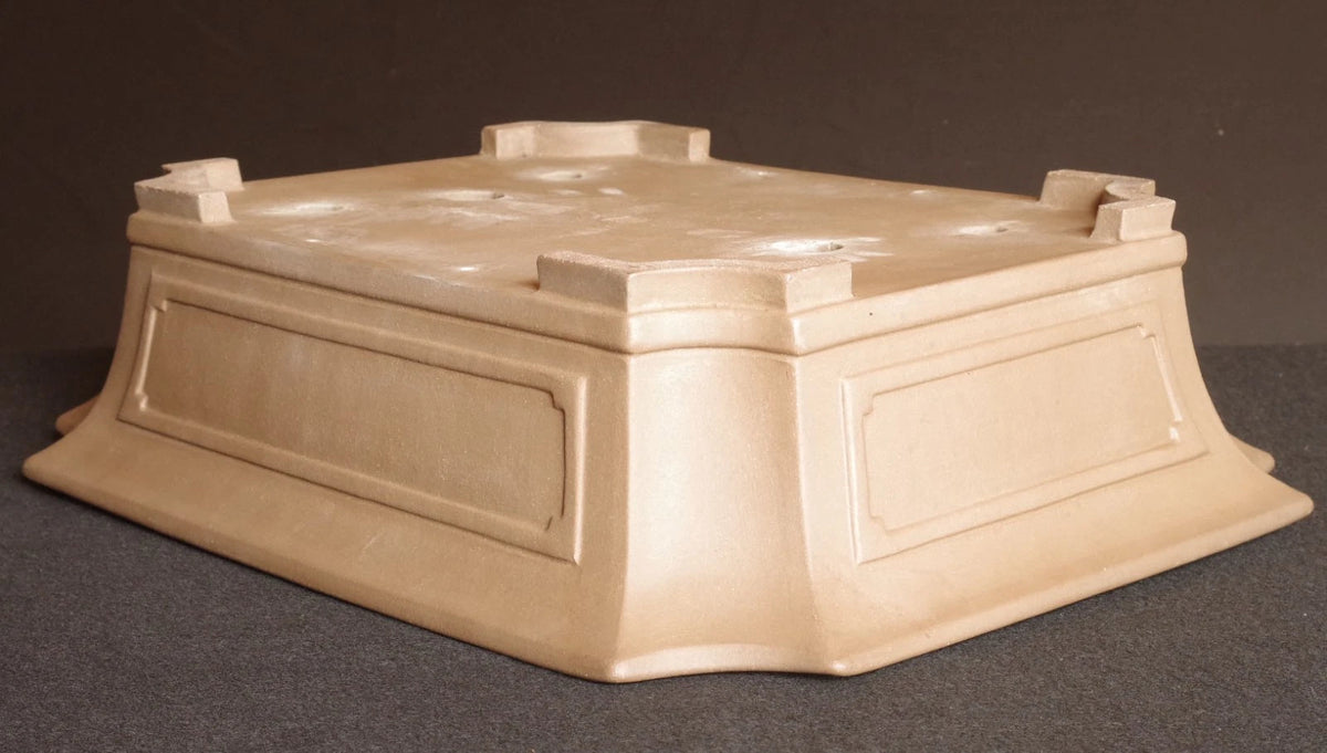 Chinese Bonsai Pot SHU HOZAN Unglazed Rectangular Width 51.2 cm (20.16 in.) Extra Large IRIMADO