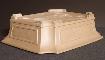 Chinese Bonsai Pot SHU HOZAN Unglazed Rectangular Width 51.2 cm (20.16 in.) Extra Large IRIMADO
