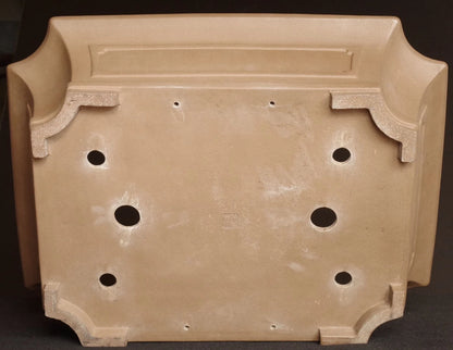 Chinese Bonsai Pot SHU HOZAN Unglazed Rectangular Width 51.2 cm (20.16 in.) Extra Large IRIMADO