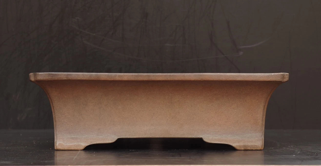 Bonsai Pot Tokoname Aiba Koyo Unglazed Rectangular Width 49.0 cm (19.29 in.) Large