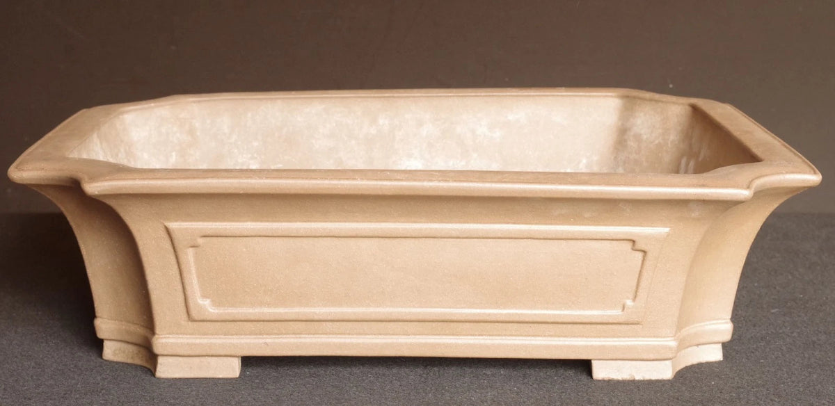 Chinese Bonsai Pot SHU HOZAN Unglazed Rectangular Width 51.2 cm (20.16 in.) Extra Large IRIMADO