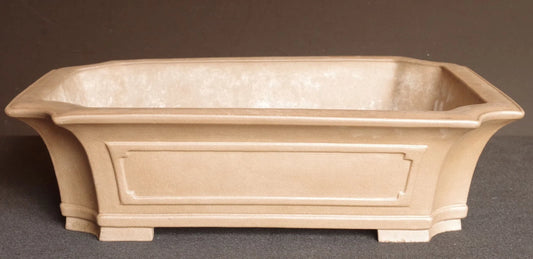 Chinese Bonsai Pot SHU HOZAN Unglazed Rectangular Width 51.2 cm (20.16 in.) Extra Large IRIMADO
