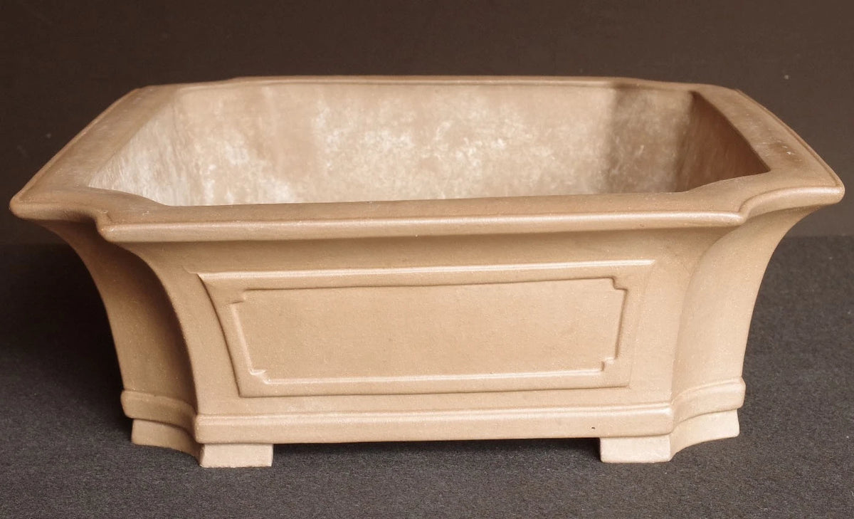Chinese Bonsai Pot SHU HOZAN Unglazed Rectangular Width 51.2 cm (20.16 in.) Extra Large IRIMADO