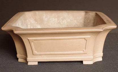 Chinese Bonsai Pot SHU HOZAN Unglazed Rectangular Width 51.2 cm (20.16 in.) Extra Large IRIMADO