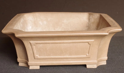 Chinese Bonsai Pot SHU HOZAN Unglazed Rectangular Width 51.2 cm (20.16 in.) Extra Large IRIMADO