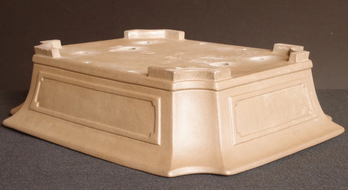 Chinese Bonsai Pot SHU HOZAN Unglazed Rectangular Width 51.2 cm (20.16 in.) Extra Large IRIMADO
