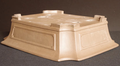Chinese Bonsai Pot SHU HOZAN Unglazed Rectangular Width 51.2 cm (20.16 in.) Extra Large IRIMADO