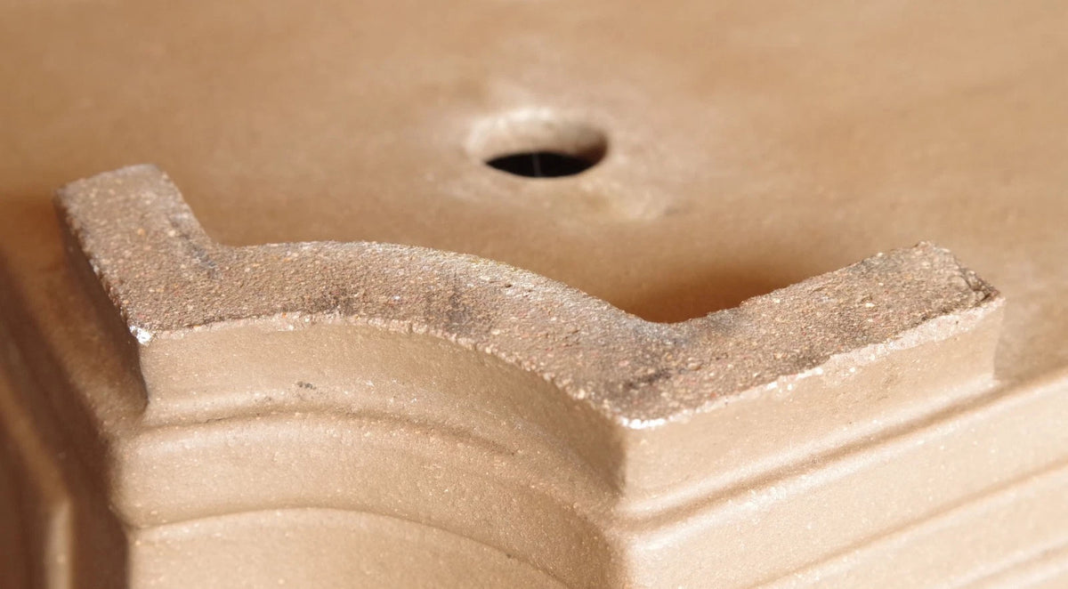 Chinese Bonsai Pot SHU HOZAN Unglazed Rectangular Width 51.2 cm (20.16 in.) Extra Large IRIMADO