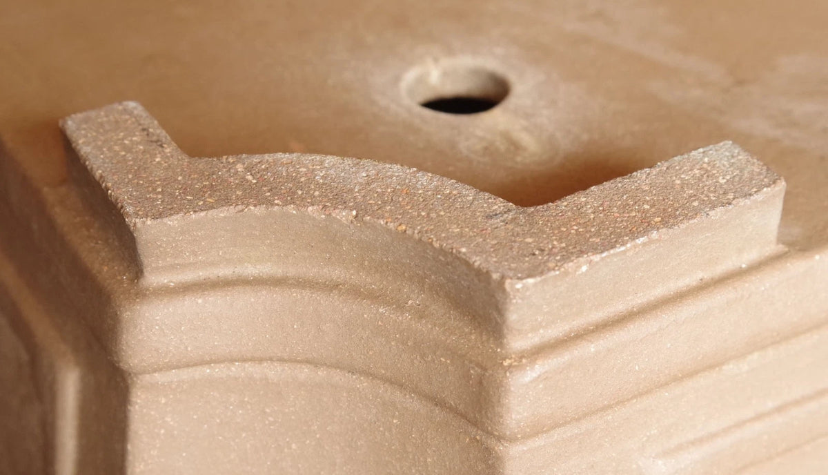 Chinese Bonsai Pot SHU HOZAN Unglazed Rectangular Width 51.2 cm (20.16 in.) Extra Large IRIMADO
