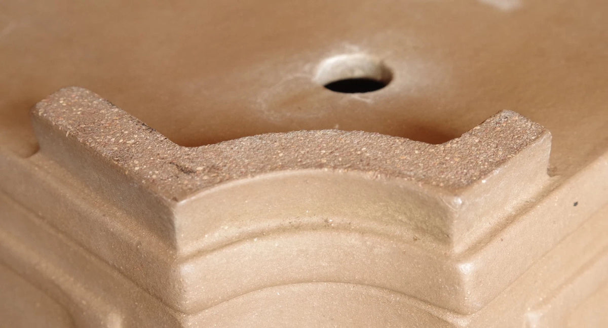 Chinese Bonsai Pot SHU HOZAN Unglazed Rectangular Width 51.2 cm (20.16 in.) Extra Large IRIMADO