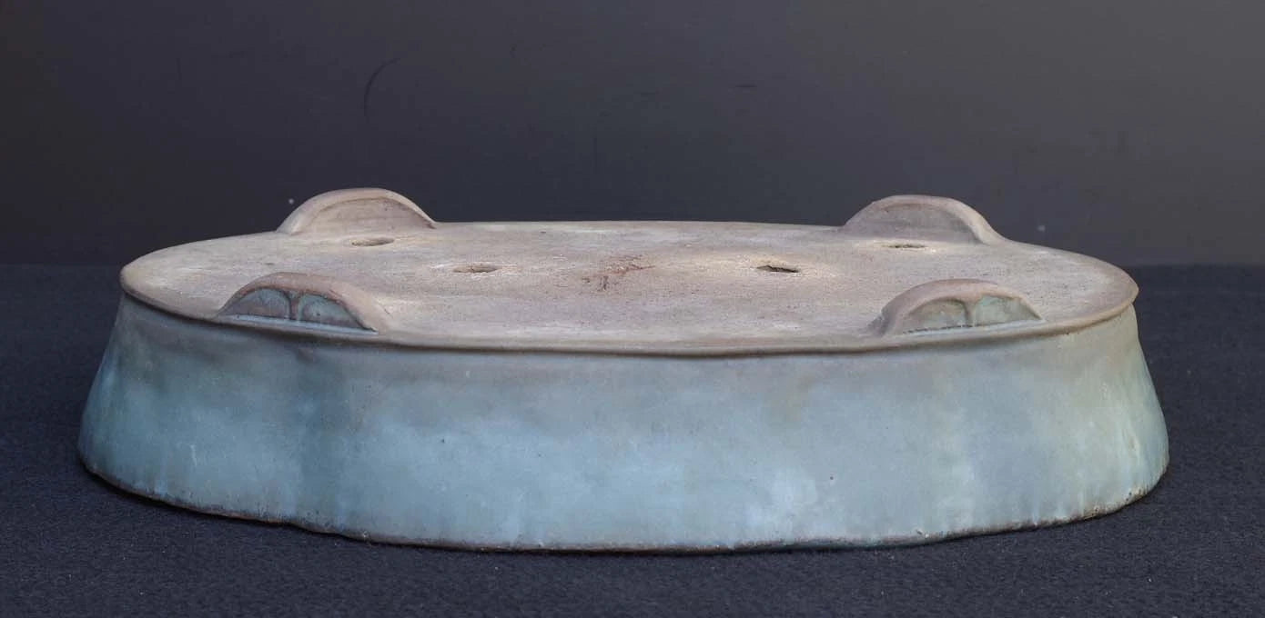 Bonsai Pot Tokoname Shuho Glazed Mokko Width 43.1 cm (16.97 in.) Large