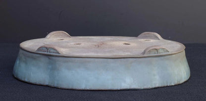 Bonsai Pot Tokoname Shuho Glazed Mokko Width 43.1 cm (16.97 in.) Large