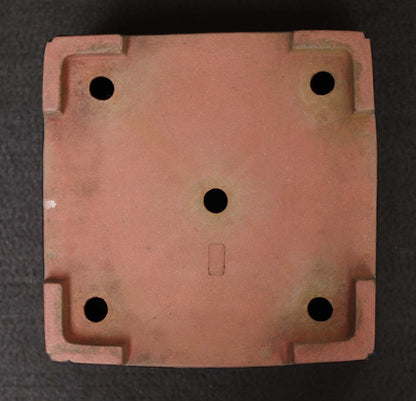 Bonsai Pot Tokoname Reiho Deep Blue Glaze Square Deep Width 23.1 cm (9.09 in.)