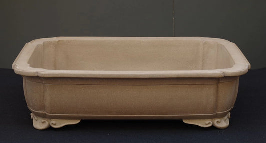 Bonsai Pot Takasagoan Unglazed Rectangular Width 61.5 cm (24.21 in.) Extra Large