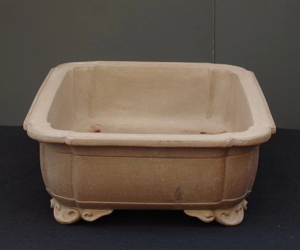 Bonsai Pot Takasagoan Unglazed Rectangular Width 61.5 cm (24.21 in.) Extra Large