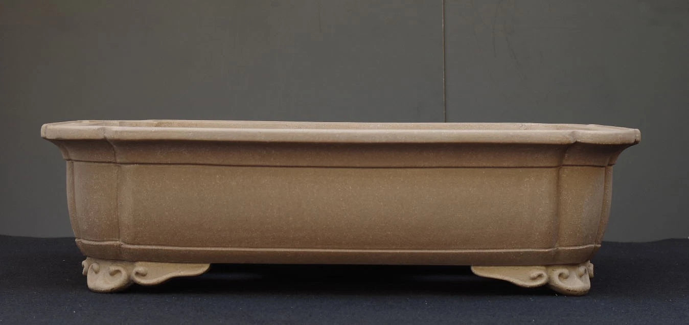 Bonsai Pot Takasagoan Unglazed Rectangular Width 61.5 cm (24.21 in.) Extra Large