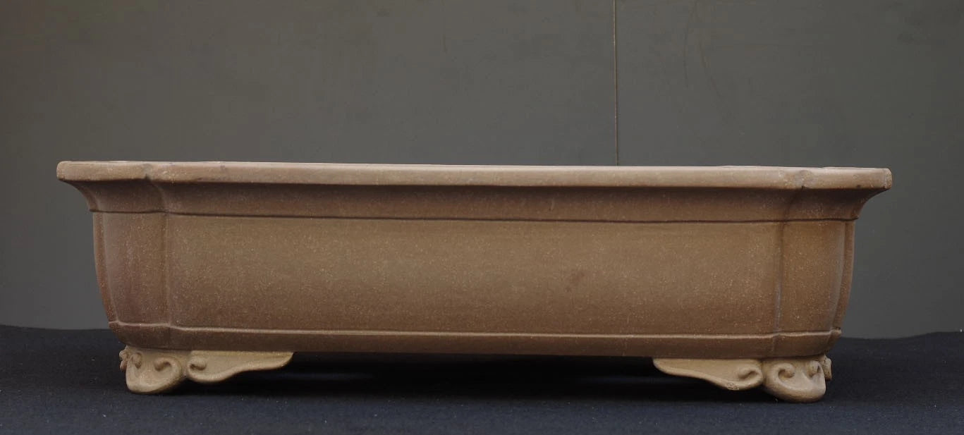 Bonsai Pot Takasagoan Unglazed Rectangular Width 61.5 cm (24.21 in.) Extra Large