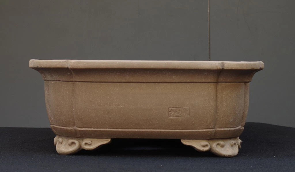 Bonsai Pot Takasagoan Unglazed Rectangular Width 61.5 cm (24.21 in.) Extra Large