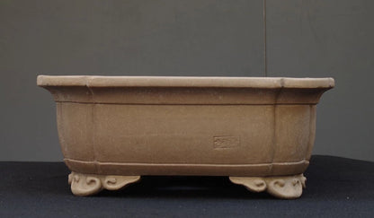 Bonsai Pot Takasagoan Unglazed Rectangular Width 61.5 cm (24.21 in.) Extra Large