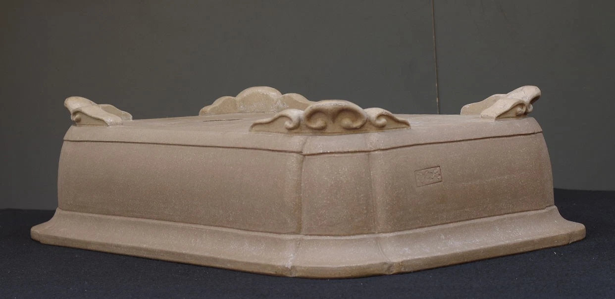 Bonsai Pot Takasagoan Unglazed Rectangular Width 61.5 cm (24.21 in.) Extra Large
