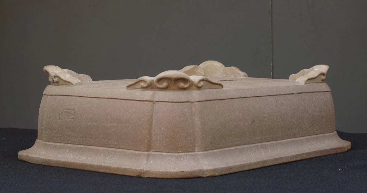 Bonsai Pot Takasagoan Unglazed Rectangular Width 61.5 cm (24.21 in.) Extra Large