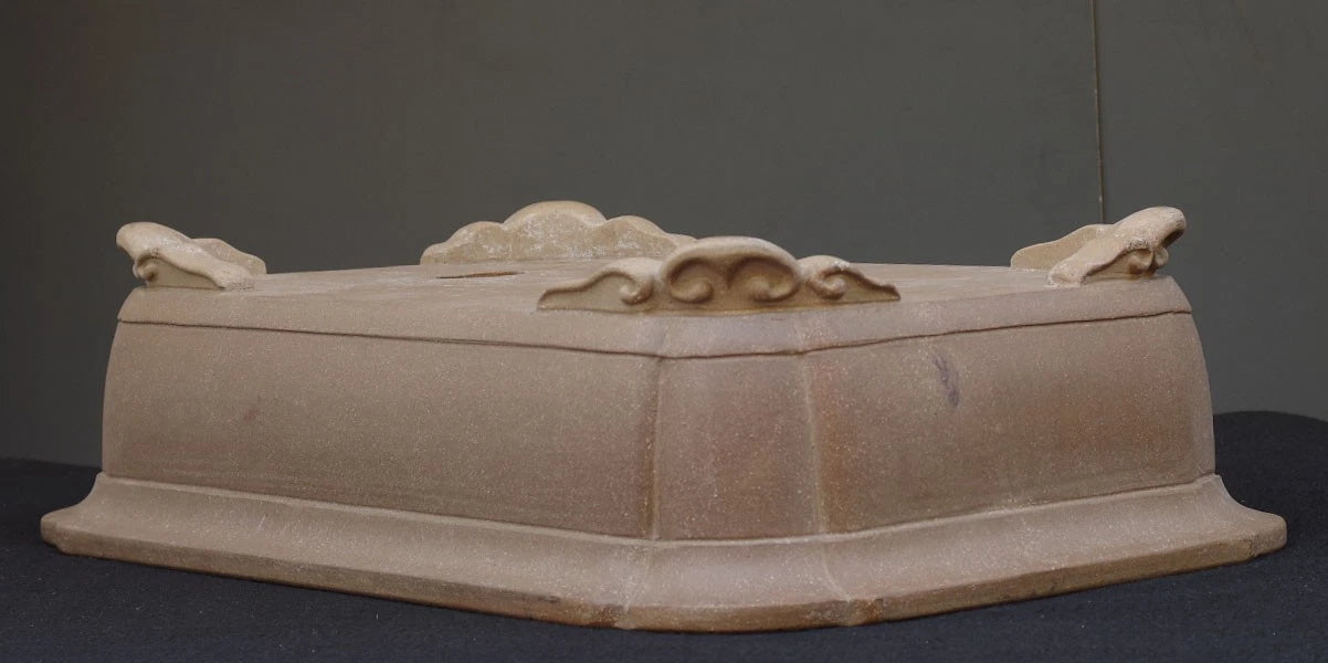 Bonsai Pot Takasagoan Unglazed Rectangular Width 61.5 cm (24.21 in.) Extra Large