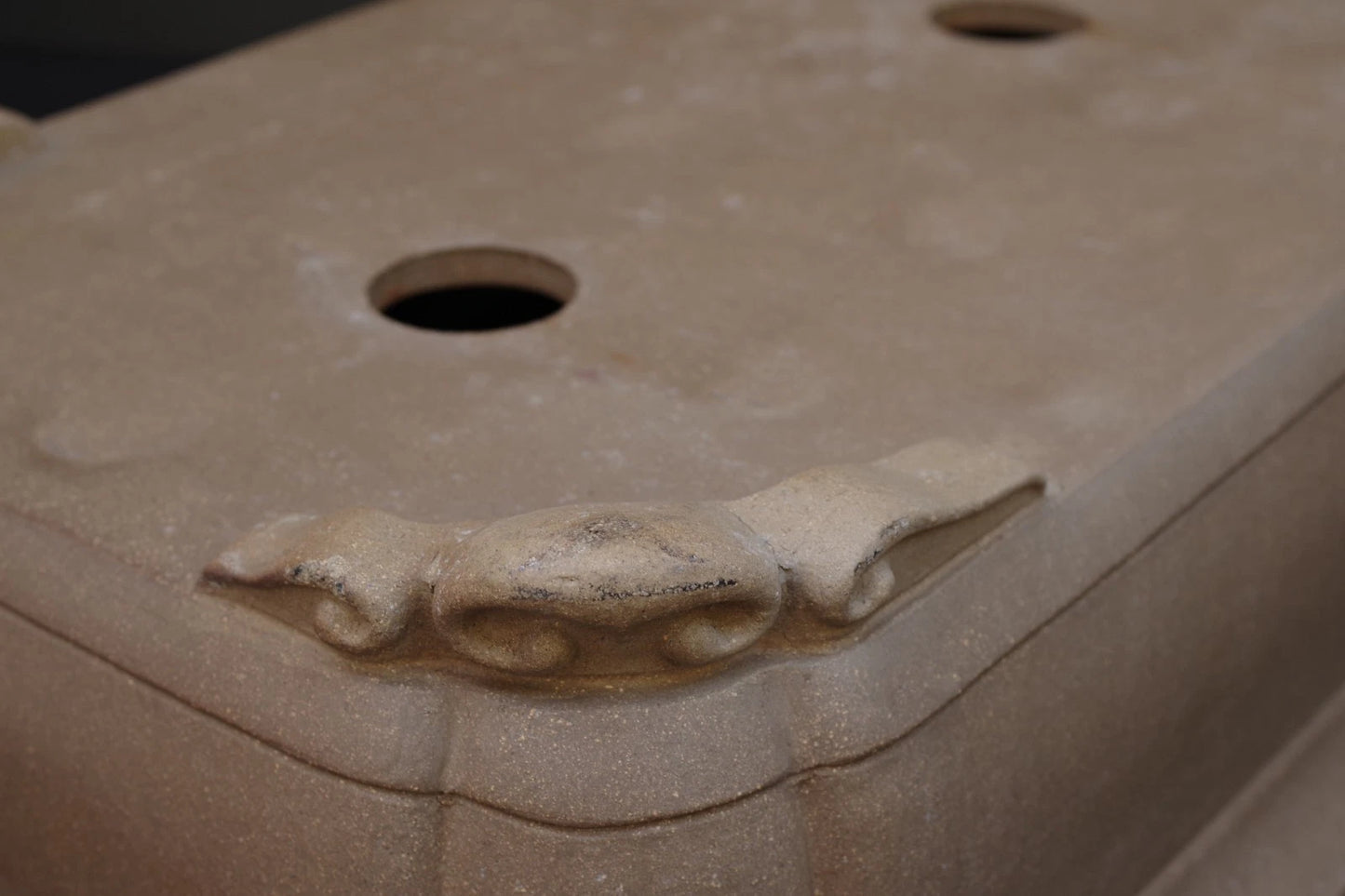 Bonsai Pot Takasagoan Unglazed Rectangular Width 61.5 cm (24.21 in.) Extra Large