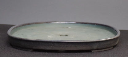 Bonsai Pot Seto Harumatsu Navy Blue Glazed Oval Width 75.0 cm (29.7 in.) Extra Large