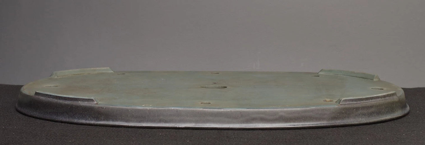 Bonsai Pot Seto Harumatsu Navy Blue Glazed Oval Width 75.0 cm (29.7 in.) Extra Large