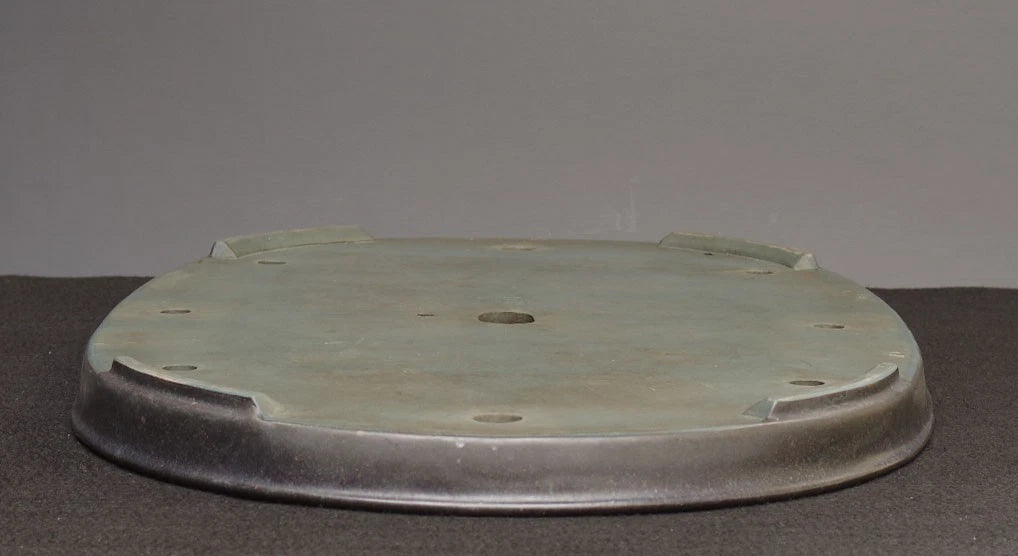 Bonsai Pot Seto Harumatsu Navy Blue Glazed Oval Width 75.0 cm (29.7 in.) Extra Large