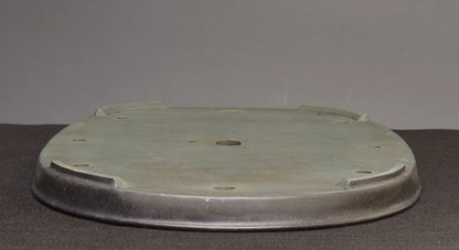 Bonsai Pot Seto Harumatsu Navy Blue Glazed Oval Width 75.0 cm (29.7 in.) Extra Large