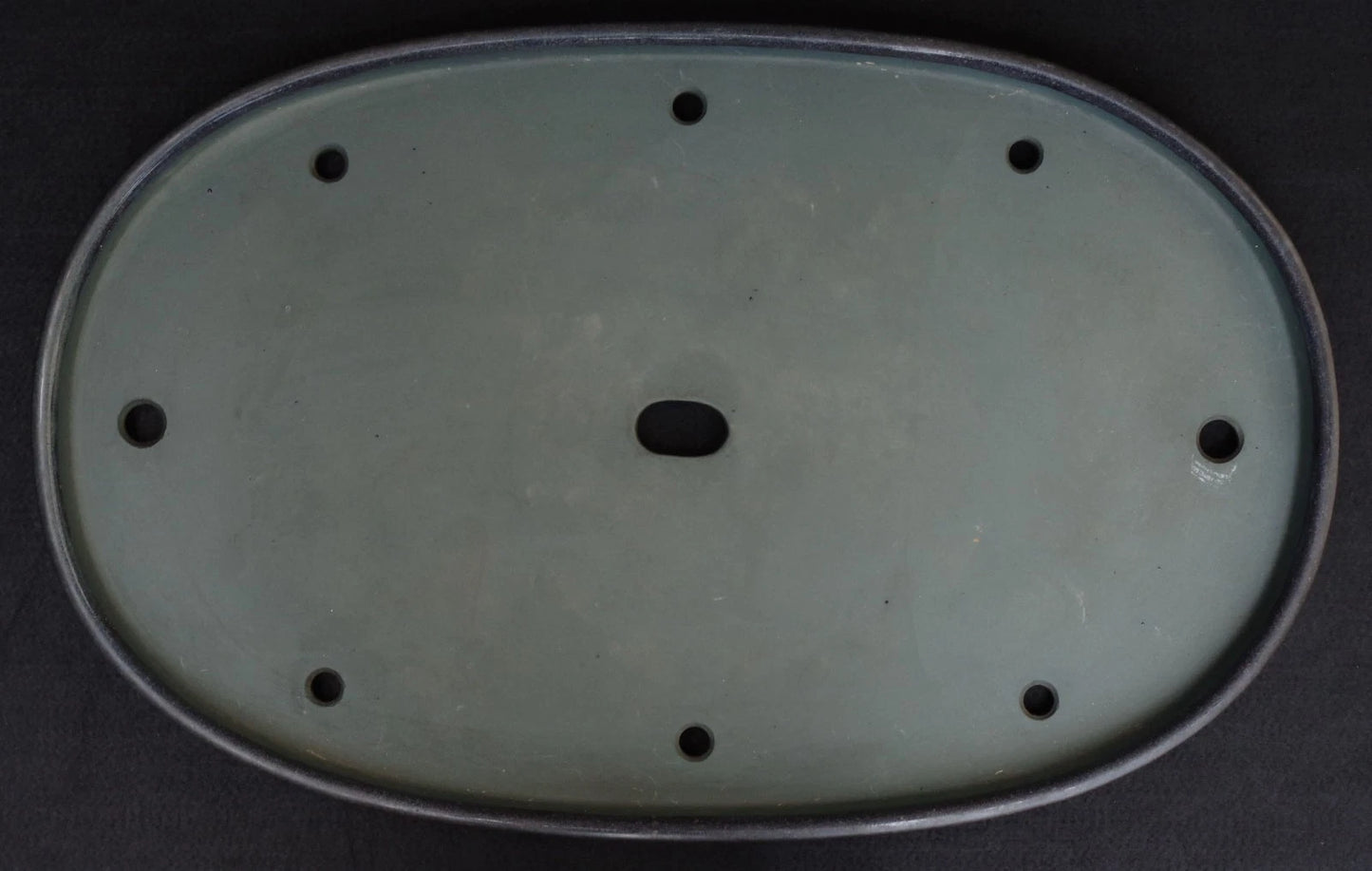 Bonsai Pot Seto Harumatsu Navy Blue Glazed Oval Width 75.0 cm (29.7 in.) Extra Large