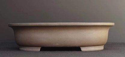 Bonsai Pot Tokoname Nakano Gyozan Unglazed Deep Oval Width 45.2 cm (17.8 in.) Large
