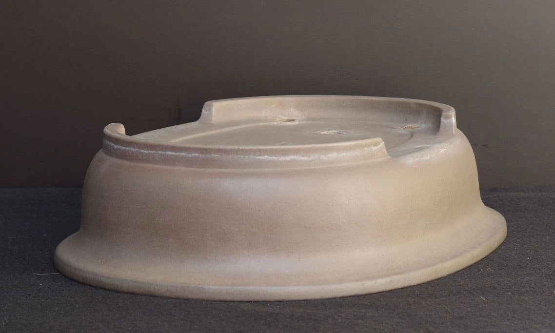Bonsai Pot Tokoname Nakano Gyozan Unglazed Deep Oval Width 45.2 cm (17.8 in.) Large