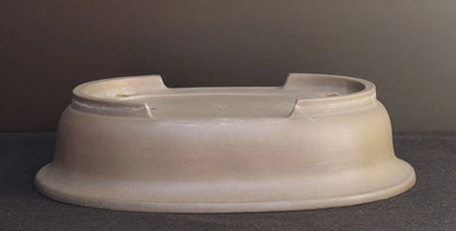 Bonsai Pot Tokoname Nakano Gyozan Unglazed Deep Oval Width 45.2 cm (17.8 in.) Large