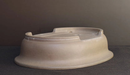 Bonsai Pot Tokoname Nakano Gyozan Unglazed Deep Oval Width 45.2 cm (17.8 in.) Large
