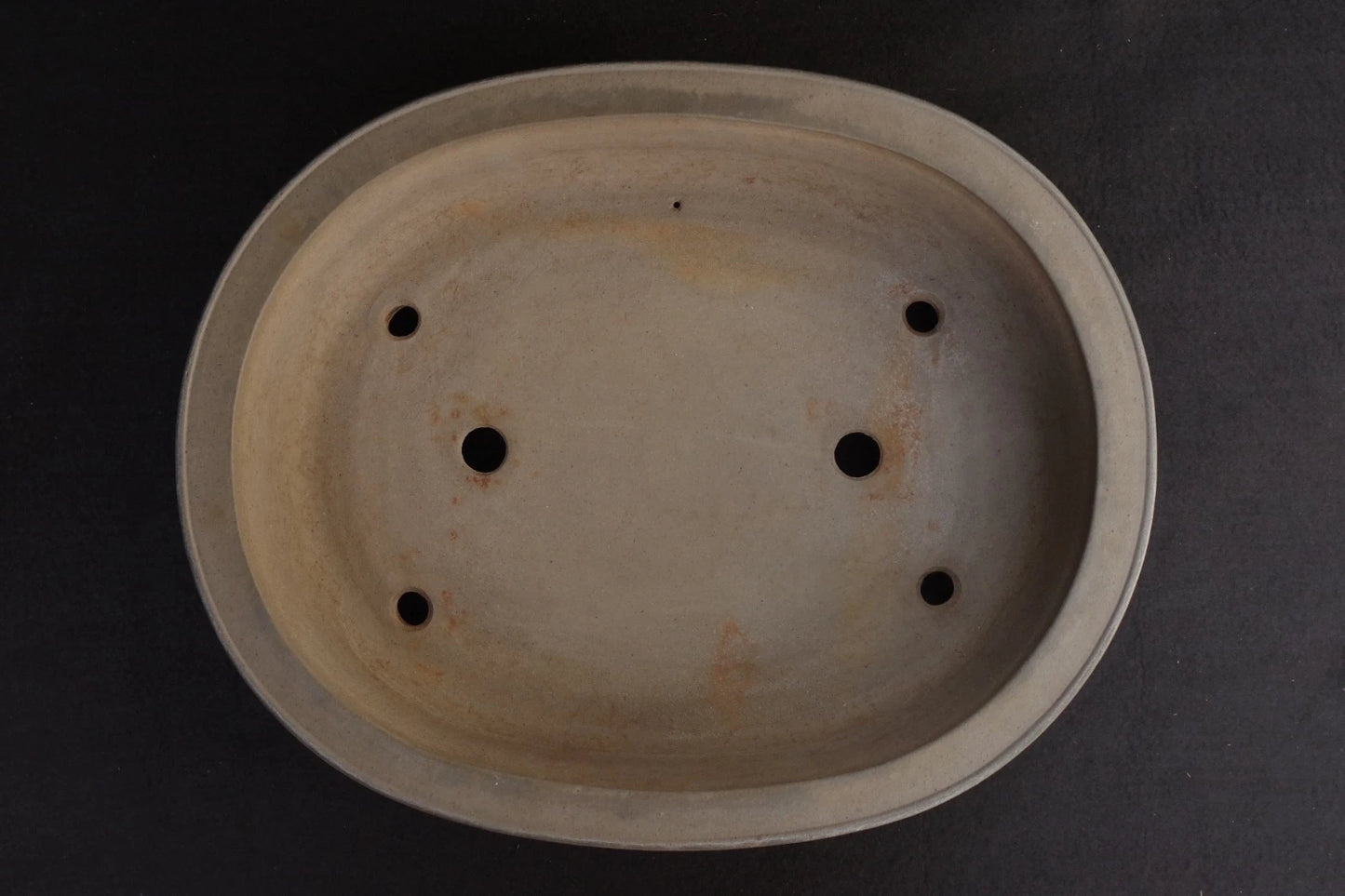 Bonsai Pot Tokoname Nakano Gyozan Unglazed Deep Oval Width 45.2 cm (17.8 in.) Large