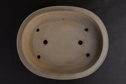 Bonsai Pot Tokoname Nakano Gyozan Unglazed Deep Oval Width 45.2 cm (17.8 in.) Large