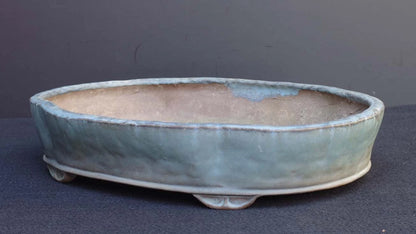 Bonsai Pot Tokoname Shuho Glazed Mokko Width 43.1 cm (16.97 in.) Large