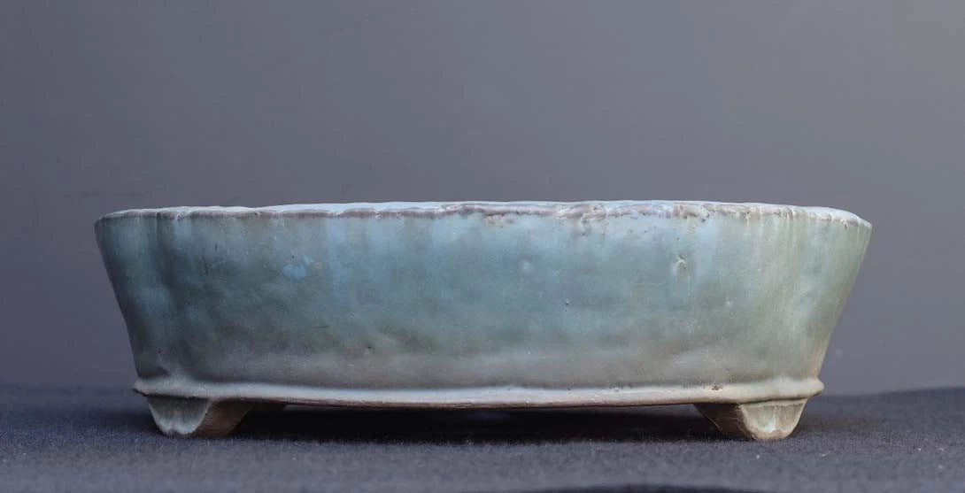 Bonsai Pot Tokoname Shuho Glazed Mokko Width 43.1 cm (16.97 in.) Large